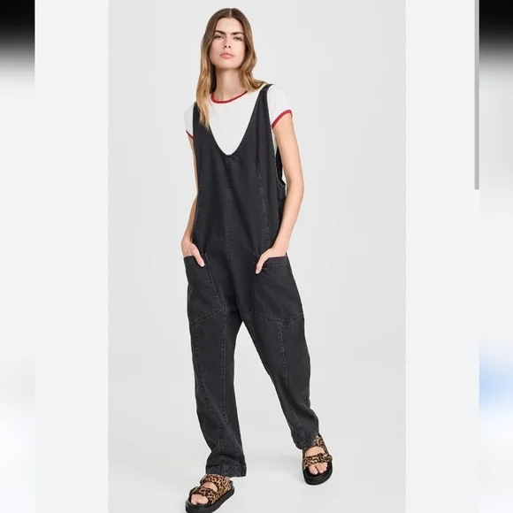 We The Free / Free People Charcoal Jumpsuit - Picture 1 of 7